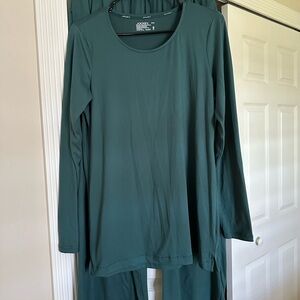 Jockey Deep Green Long Sleeve Pajama Set